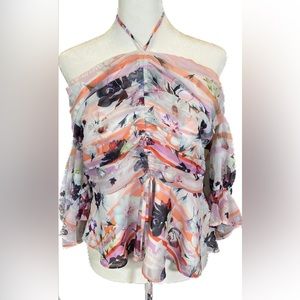 HP🎉 BEBE’s Elli Puff Sleeve Women’s Blouse NWT
